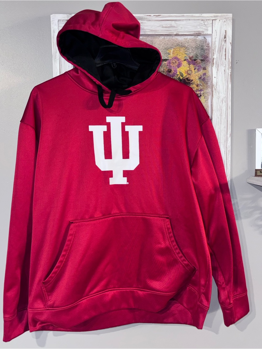 Indiana University Hoosiers IU Trident Crewneck Sweatshirt Hoodie Red Size XL